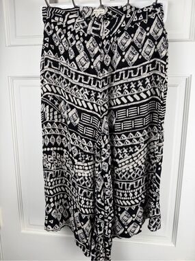 silence + noise Black and White Geometric Pants